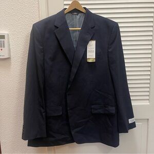 J.M. Haggar classic fit premium stretch men’s navy blue blazer 50 long NWT